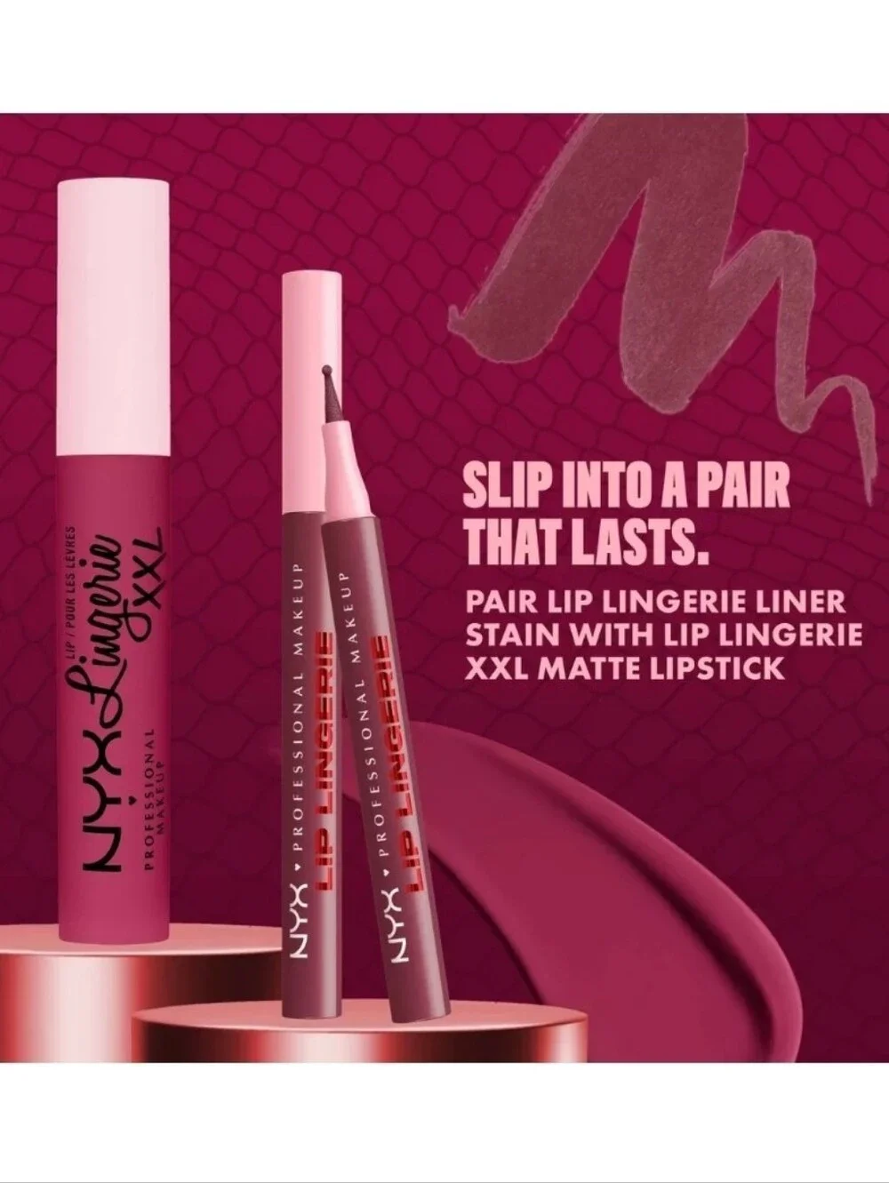 6 Piece NYX Lip Lingerie Lip Liner Stain Bundle BNIB